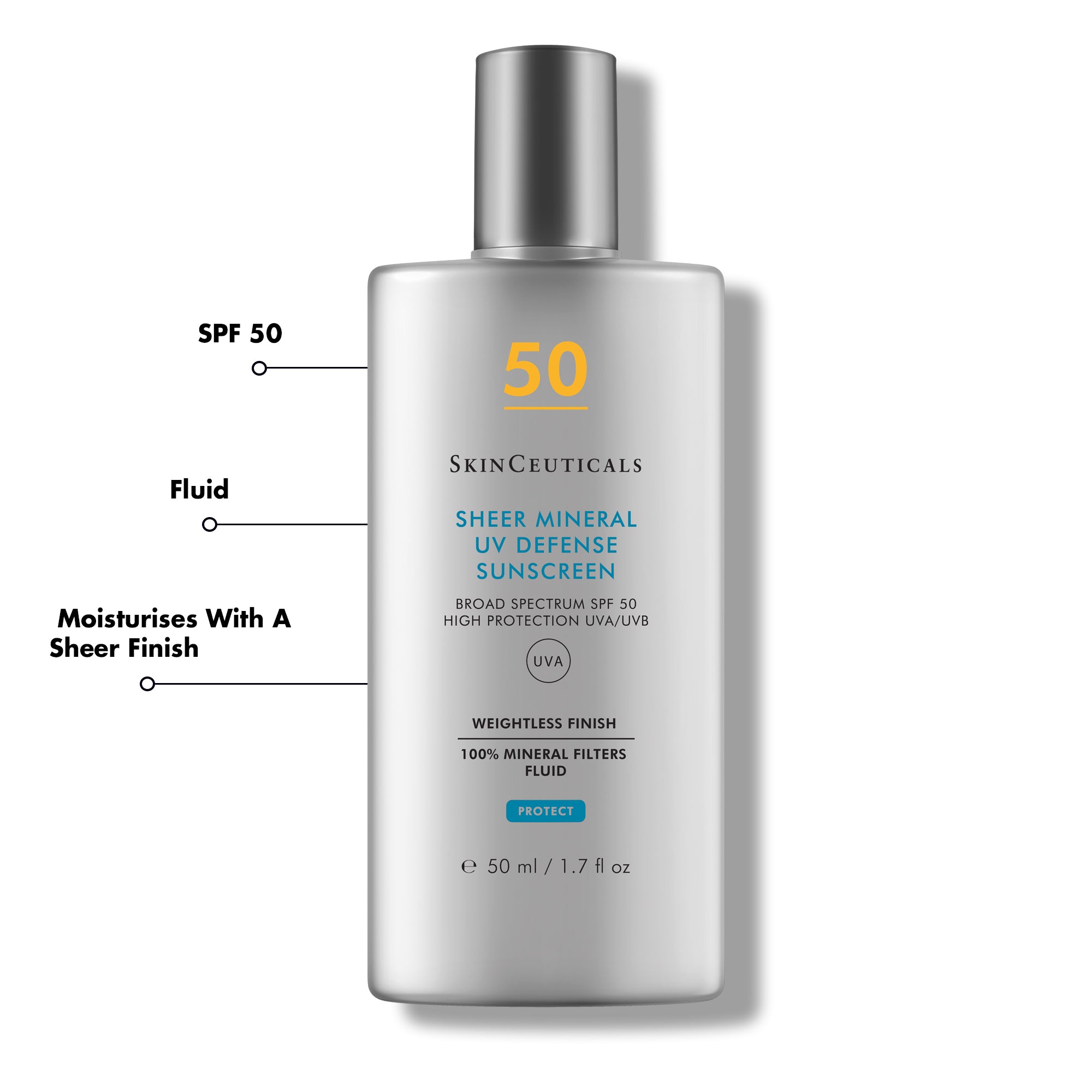 SkinCeuticals Sheer Mineral UV Defense SPF 50 Sunscreen Protection 30m ...